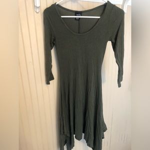 Army green Rue 21 shark tooth dress
